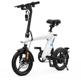 PROMO  Bicicleta electrica iSEN H1 Flying Fish Alb, 250W, 22NM, Rulare full electric sau asistata, 25km h, IPX4, Baterie detasabila 10Ah