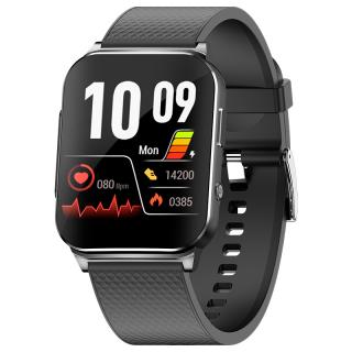 PROMO  Smartwatch iSEN EP03 Negru, 1.83   IPS HD, ECG, Ritm cardiac, Presiune sanguina, Glicemie, Oxigen, Monitorizare somn, Bt v5.1, IP67, 185mAh