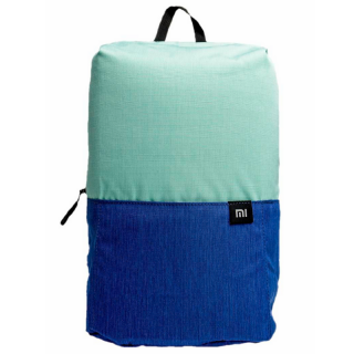 Rucsac Xiaomi Mini Backpack Verde cu Albastru, 7 litri, Rezistent la apa si la uzura, Catarama ajustabila Nx Lite, Buzunar frontal