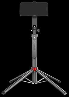 Selfie Stick Auto-broadcast iSEN P185 Negru, 1.8m, Rotatie 360  , Telecomanda Bluetooth, Lumina Detasabila, Incarcare Rapida Type-C, 55 mAh