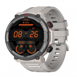 Smartwatch Blackview W50 Rugged Gri, 1.39   Touch screen, Temperatura corporala, Ritm cardiac, Oxigen SpO2, Contor calorii, Notificare mesaje, Bluetooth Call, IP68, 370mAh