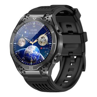 Smartwatch iSEN JA01 Black, AMOLED 1.43  HD, Glicemie, Apel Bt, Apel SOS, Asistare vocala, Nivel radiatii, EKG, Acid uric, Lipide sange, Masa corporala