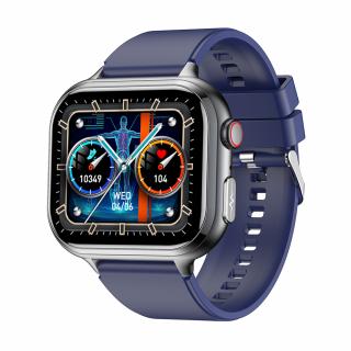 Smartwatch iSEN TK17 Mov, Silicon, 1.91   HD, ECG, Ritm Cardiac, Oxigen in Sange, Glicemie, Tensiune Arteriala, Acid Uric, BMI, Monitorizare Somn, Moduri Sport, Apeluri, Control Muzica, Vreme, 380mAh
