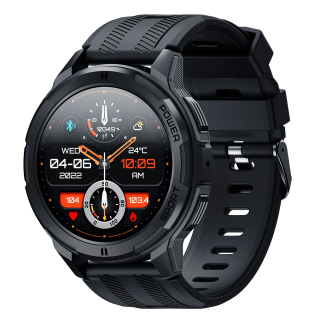 Smartwatch Oukitel BT10 Black, 1.43   AMOLED, 256MB, Apel bluetooth, Asistare vocala, Accelerometru, Ritm cardiac, SpO2, IP681ATM, 110+ moduri sport, 410mAh