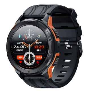 Smartwatch Oukitel BT10 Orange, 1.43   AMOLED, 256MB, Apel bluetooth, Asistare vocala, Accelerometru, Ritm cardiac, SpO2, IP681ATM, 110+ moduri sport, 410mAh