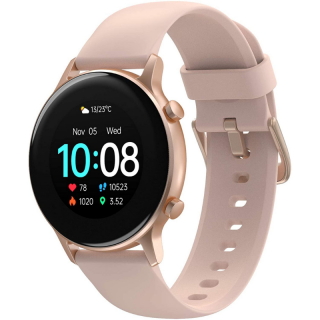 Smartwatch Umidigi Urun GPS Roz, TFT LCD  1.1   touch screen, Ritm cardiac, Numar de pasi, Oxigen, Calorii, Hidratare, 5ATM