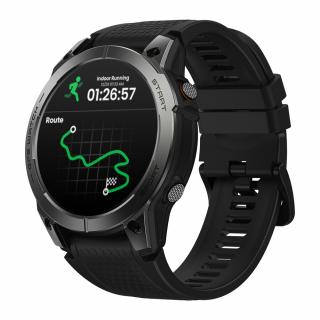 Smartwatch Zeblaze Stratos 3 Pro Negru, 1.43   AMOLED, GPS, HR, SpO2, Apel bluetooth, Notificari, 400mAh, App. dedicata: Zeblaze Fit, Bratara silicon neagra