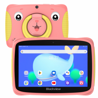 Tableta Blackview Tab 3 Kids Roz, Eye-friendly Display 7  , Android 13, 4GB RAM (2+2GB extensibili), 32GB ROM, Unisoc SC7731E, 3280mAh