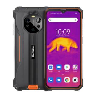 Telefon mobil Blackview BL8800 Pro Orange, 5G, Camera termica, IPS 6.58  , 8GB RAM, 128GB ROM, Android 11, Dimensity 700, 8380mAh, Dual SIM