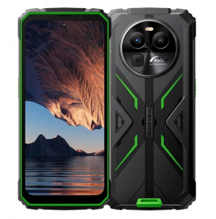 Telefon mobil Blackview BV8100, Verde, 4G, 6.5   2.4K FHD+, 24GB RAM (8GB + 16GB extensibili), 256GB ROM, Android 14, MediaTek Helio G99, 50MP+32MP, 8800mAh, 45W, NFC, Dual SIM