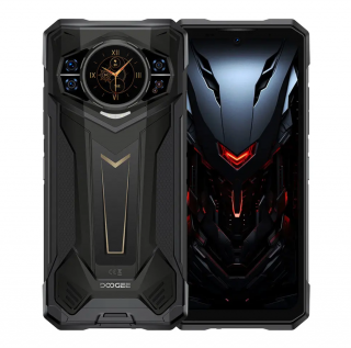 Telefon mobil Doogee S200 Plus, Negru, 5G,  Dual Display (6.72   iPS FHD+  1.32   Amoled), 32GB RAM (12GB+20GB extensibil), 512GB ROM, Camera Tripla AI 100MP, Android 14, Dimensity 7300, 10100mAh, 33W