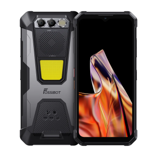 Telefon mobil FOSSiBOT F106 PRO Gri, 4G, 6.58   FHD+, 15GB RAM (8GB+7GB extensibil), 256GB ROM, Android 14, Octa Core, 20MP Night vision,  3W  103dB, NFC, 12000mAh, 30W, Face ID, Amprenta, Dual SIM