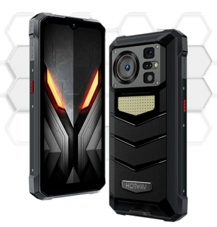 Telefon mobil HOTWAV W11 Negru, 4G, 6.6   FHD+, 12GB RAM (6GB + 6GB extensibili), 256GB ROM, Android 13, MT8788 Octa-Core, Lanterna 280LM, 24MP Night Vision, 20800mAh, 33W, Amprenta, NFC, Dual SIM