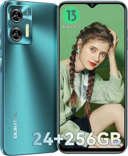Telefon mobil Oukitel C35 Green, 4G, IPS 6.56   HD+, 24GB RAM (12GB + 12GB extensibili), 256GB ROM, Android 13, T616 Octa cores, 5150mAh, NFC, OTG, Dual SIM