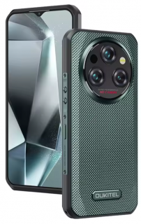 Telefon mobil Oukitel WP35 Pro, Verde, 5G, 6.6   2.4K, 36GB RAM (12GB+24GB extensibili), 512GB ROM, Android 14, MediaTek Dimensity 6300+, 64MP+32MP, NFC, Face ID, 11000mAh, 33W, Dual SIM