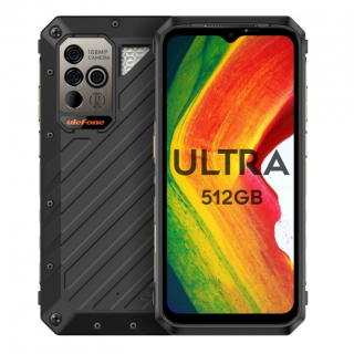 Telefon mobil Ulefone Armor 18 Ultra 5G Negru, 6.58   IPS FHD+, 24GB RAM (12GB + 12GB extensibili), 512GB ROM, Android 13, Dimensity 7050, NFC, IP68, 9600mAh, Dual SIM