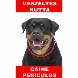 Indicator caine periculos Rottweiler Bilingva