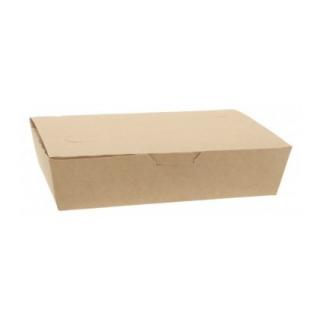 Cutie meniu din carton MARE, 300 X 95 X 60 mm, 100 buc, maro