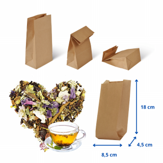 Punga netiparita ceai - 8,5 x 4,5 x 18 cm - NATUR
