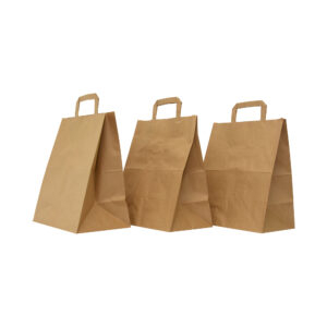 Sacosa hartie kraft cu maner interior, 32x16x39 cm, 300 buc - NATUR MAT