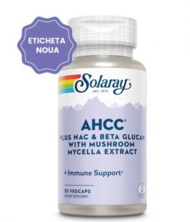 Ahcc plus nac  beta glucan 30cps vegetale - Secom