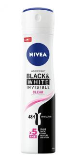 Antiperspirant blackwhite invisible clear spray 150ml - Nivea