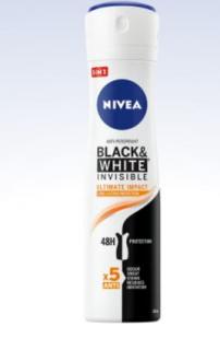 Antiperspirant blackwhite invisible ultimate impact spray 150ml - Nivea