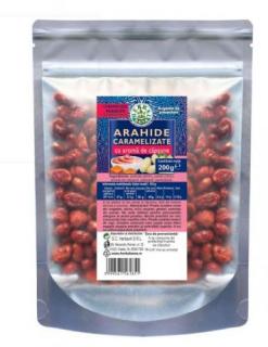 Arahide caramelizate aroma capsune, 200gr - Herbavit