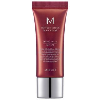 BB Cream M Perfect Cover SPF42 PA+++, nuanta 21 Bej Deschis, 20ml - Missha