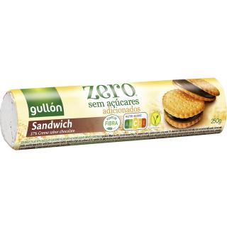 Biscuiti cu crema de ciocolata fr.zahar 250gr - Gullon