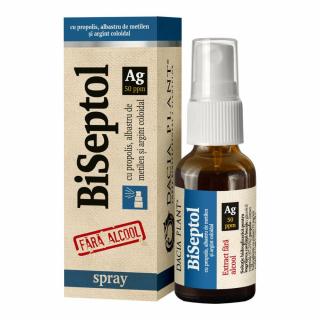 Biseptol+argint coloidal fara alcool spray 20ml - Dacia Plant