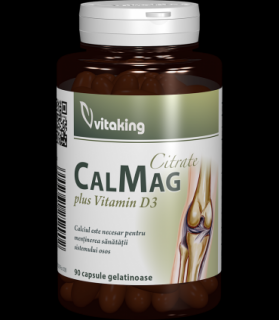 Ca+mg+vit d3 lichid citrat 90cps - Vitaking