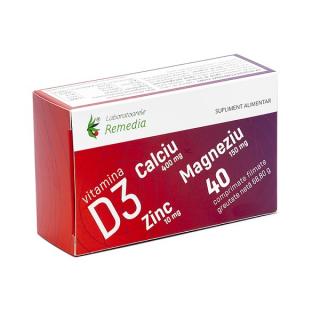 Ca+mg+zn+d3 40cpr - Remedia