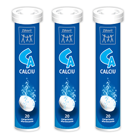 Calciu 20cpr efervescente - Zdrovit