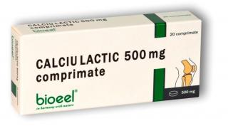 Calciu lactic 500mg 20cpr - Bioeel Manufacturing