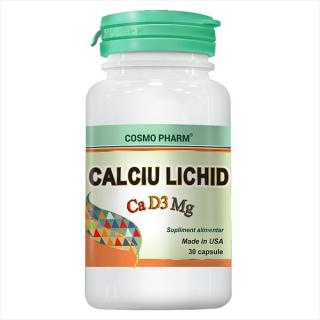 Calciu lichid cu magneziu si vitamina D3 30 capsule