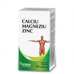 Calciu magneziu zinc 50cpr - Vitalia Pharma