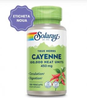 Cayenne(ardei iute) 450mg 100cps vegetale - Secom