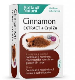 Cinnamon extract+crom si zinc 90cps - Rotta Natura