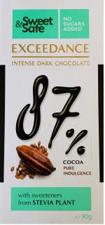 Cioc.intens amaruie 87%ind.stevie 90gr - Sly Nutritia