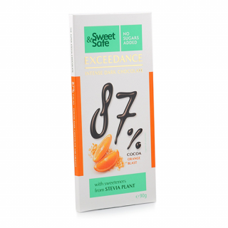 Cioc.intens amaruie 87%portocala ind.stevie 90gr - Sly Nutritia