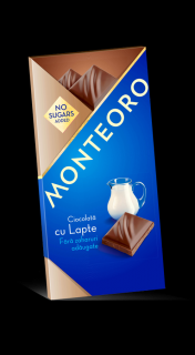 Ciocolata lapte f.zahar monteoro 90gr - Sly Nutritia