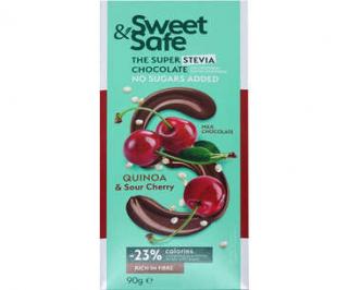Ciocolata lapte quinoavisine stevie 90gr sweetsafe - Sly Nutritia