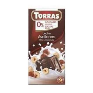 Ciocolata lapte si alune 75gr - Torras