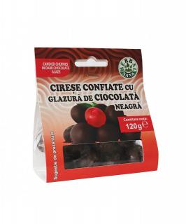 Cirese confiate cu glazura ciocolata neagra, 120gr - Herbavit