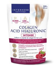 Colagenacid hialuronic zmeura pulbere 300gr - Interherb