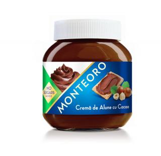 Crema alune f. zahar cacao monteoro 350gr - Sly Nutritia