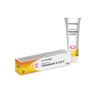 Crema cu vitamina a+e+c 50ml santaderm - Vitalia Pharma