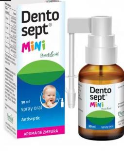 Dentosept mini spray oral antiseptic zmeura 30ml - Plantextrakt