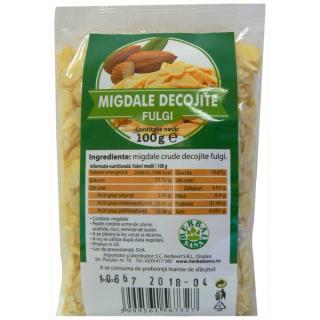 Fulgi de migdale crude decojite, 100gr - Herbavit